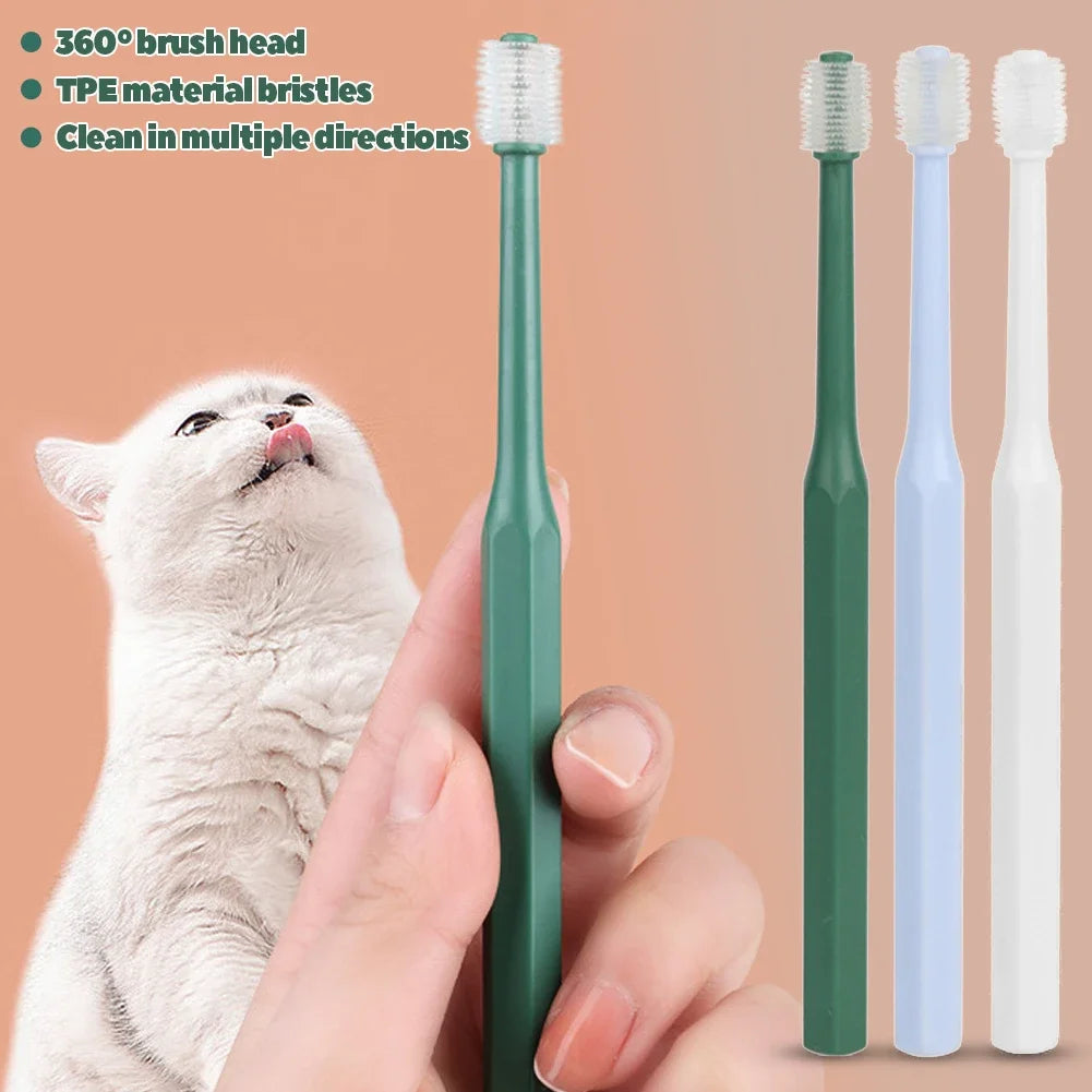 360° Cat Toothbrush – Soft Bristles, Oral Care & Blackhead Cleaning