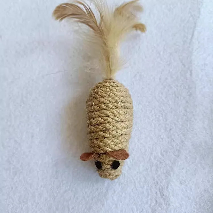 Durable Sisal Mouse Toy for Kittens – Interactive Cat Toy